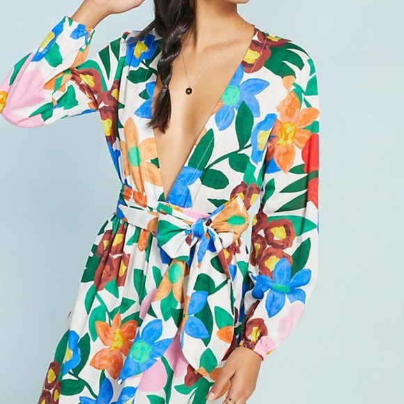 SOLD Mara Hoffman LUNA Floral V Neck Maxi Dress - Picture 6 of 8